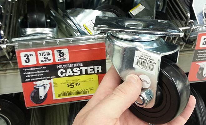 cheap caster wheels at Harbor Freight