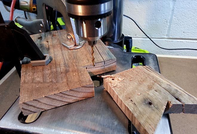 drill press jig for drilling repeated holes