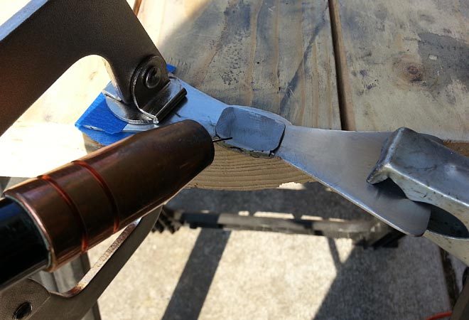 welding the back tab