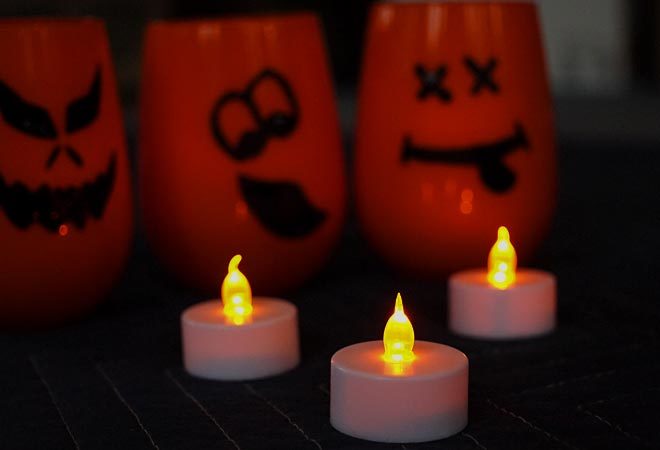 flickering LED votive candles