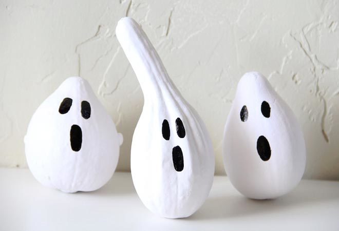 painted ghost gourds